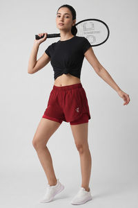 Zelocity Moisture Wicking Training Short - Deep Claret — thumbnail 5